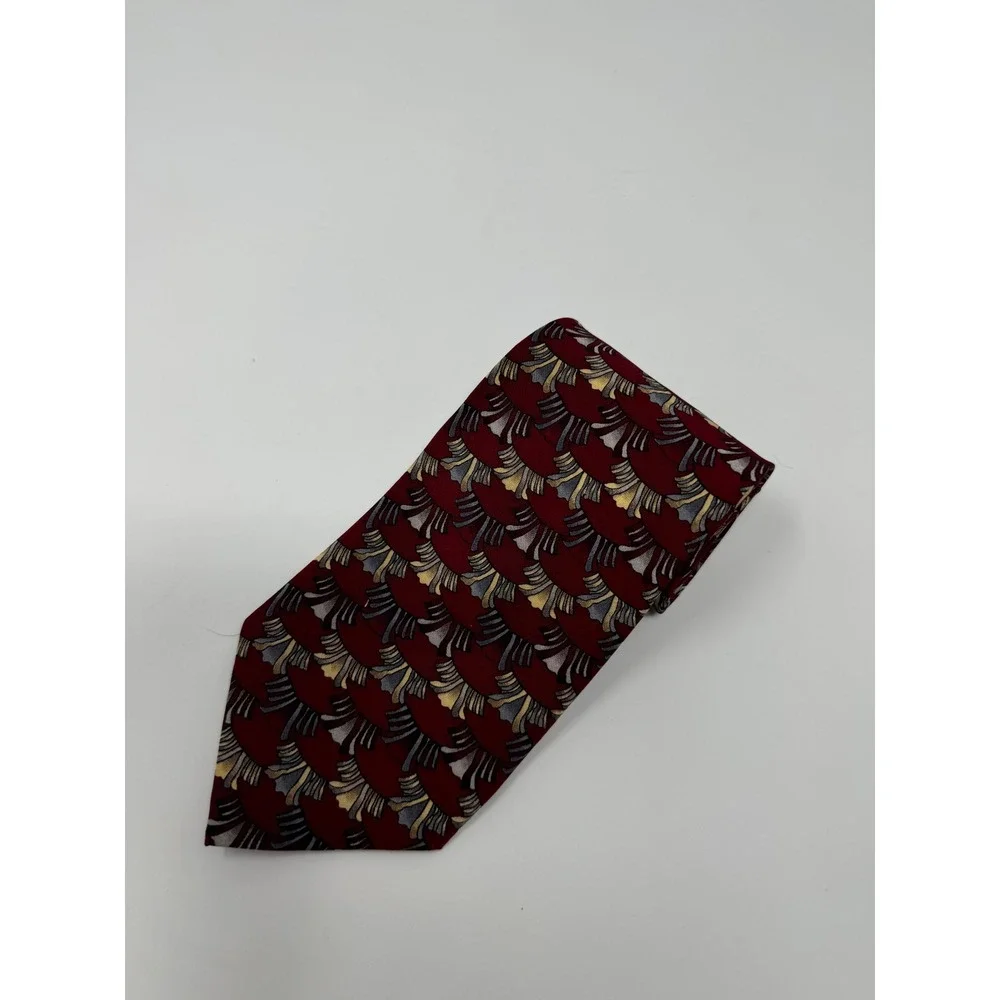 J. Garcia Men's Necktie Red Patterned Business Formal‎ Career Style